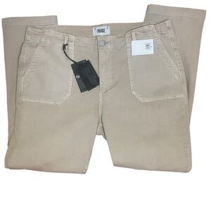 NWT PAIGE Khaki Pants in VINTAGE WARM SAND "Mayslie" Size 12